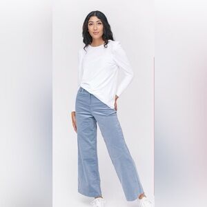 Smash and Tess Canadian brand size M light blue Corduroy City Wide Leg pant NWT